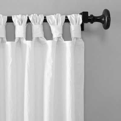 52"x63" Washed Cotton Twist Tab Curtain White – Archaeo For Elowen White Twist Tab Voile Sheer Curtain Panel Pairs (View 12 of 26)