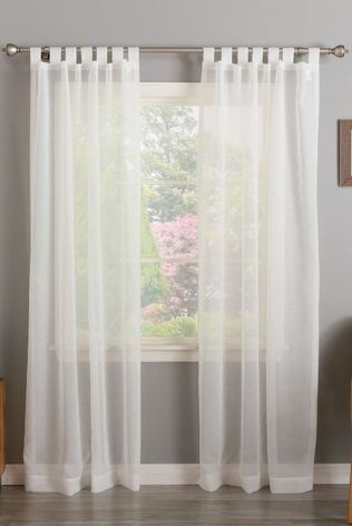60 Beauty And Elegant White Curtain For Bedroom And Living Within Elowen White Twist Tab Voile Sheer Curtain Panel Pairs (View 18 of 26)