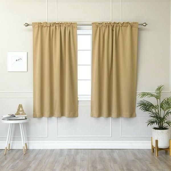 63 Inch Curtains Aurora Home Solid Insulated Thermal Inch Pertaining To Solid Insulated Thermal Blackout Curtain Panel Pairs (View 2 of 25)
