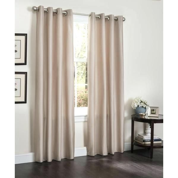 90 Inch White Curtains Faux Silk Insulated Blackout Curtain For Insulated Blackout Grommet Window Curtain Panel Pairs (View 13 of 25)