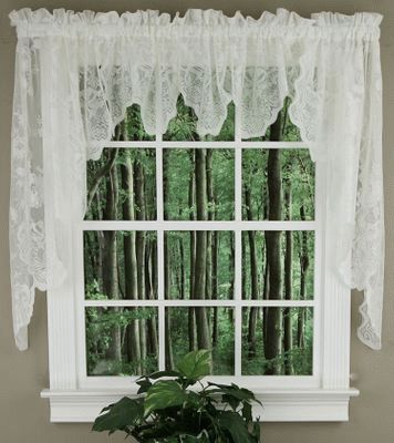 Alison Lace Swag Curtains – Ivory – S (View 22 of 25)