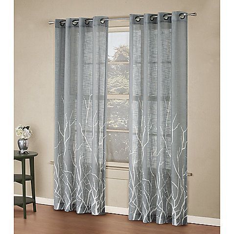 Alton Print Grommet Window Curtain Panel For Summer Throughout Grey Printed Curtain Panels (View 5 of 25)