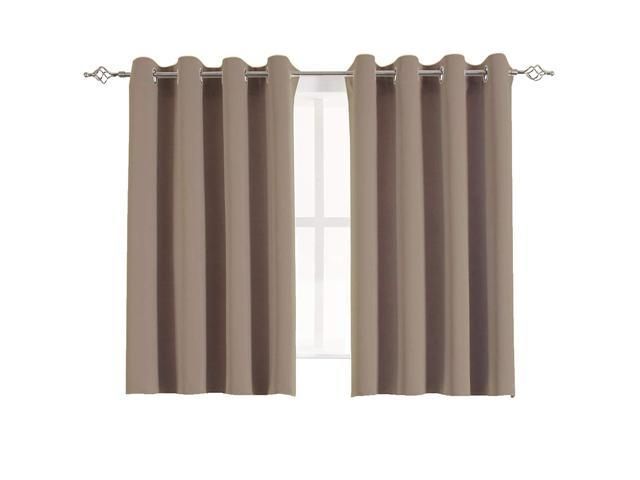 Aquazolax Blackout Curtain Panels For French Door Essential Thermal  Insulated Solid Grommet Top Blackout Draperies/drapes, 1 Pair, 54 X 54  Inch, In Solid Insulated Thermal Blackout Curtain Panel Pairs (View 21 of 25)