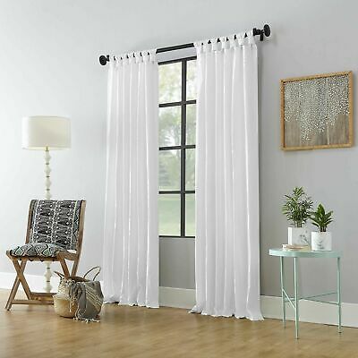 Archaeo 100% Cotton Twist Tab Curtain 52"x84" White 1 Panel Window Curtain  ~ Nwt With Regard To Archaeo Jigsaw Embroidery Linen Blend Curtain Panels (View 6 of 22)