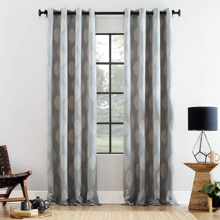 Archaeo Herringbone Leaf Cotton Blend Window Curtain In 2019 Pertaining To The Curated Nomad Duane Jacquard Grommet Top Curtain Panel Pairs (View 18 of 25)