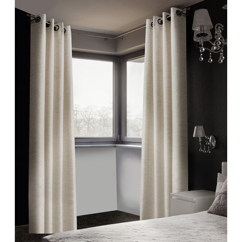 Arends Solid Room Darkening Thermal Grommet Curtain Panels Intended For Grommet Room Darkening Curtain Panels (View 6 of 25)