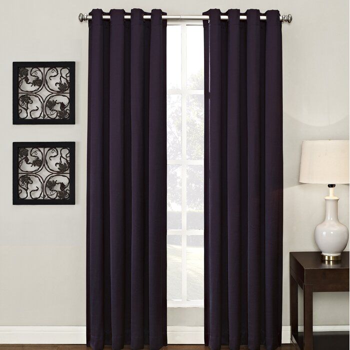 Ashton Lined Solid Room Darkening Grommet Single Curtain Panel With Regard To Lined Grommet Curtain Panels (View 7 of 25)