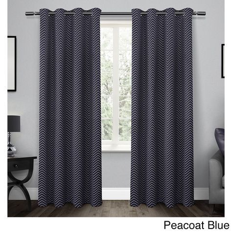 Ati Home Chevron Thermal Woven Blackout Grommet Top Curtain Throughout Thermal Woven Blackout Grommet Top Curtain Panel Pairs (View 3 of 25)