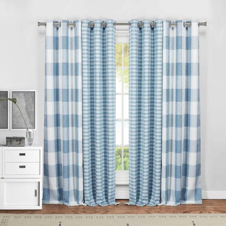 August Grove Dedric Blackout Thermal Grommet Curtain Panels For Grainger Buffalo Check Blackout Window Curtains (View 20 of 25)
