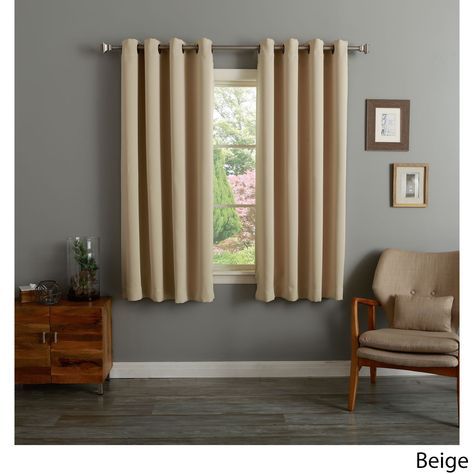 Aurora Home Grommet Top Thermal Insulated Blackout 64 Inch Regarding Solid Thermal Insulated Blackout Curtain Panel Pairs (View 6 of 25)