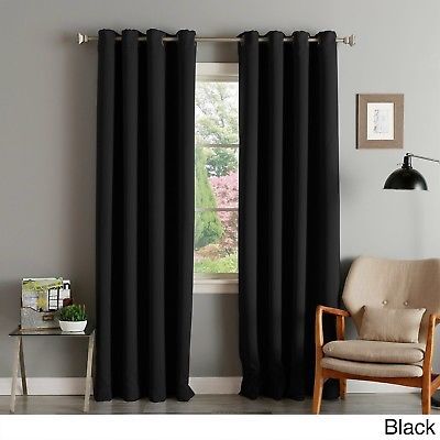 Aurora Home Insulated Thermal Blackout 84 Inch Curtain Panel Pair – 52 X 84  7597934737353 | Ebay Intended For Insulated Thermal Blackout Curtain Panel Pairs (View 1 of 25)