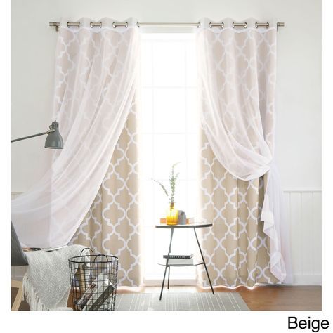 Aurora Home Mix & Match Curtains Moroccan Room Darkening And With Regard To Luxury Collection Summit Sheer Curtain Panel Pairs (View 2 of 25)