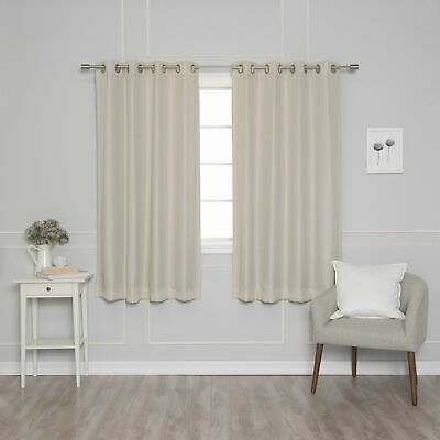 Aurora Home Silver Grommet Top 84 Inch Blackout Curtain Pair Within Silvertone Grommet Thermal Insulated Blackout Curtain Panel Pairs (View 21 of 25)