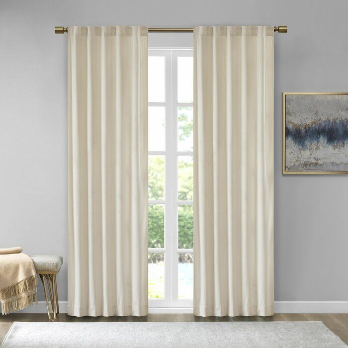 Aurora Poly Velvet Solid Room Darkening Rod Pocket/tab Top Curtain Panels With Regard To Knotted Tab Top Window Curtain Panel Pairs (View 7 of 25)