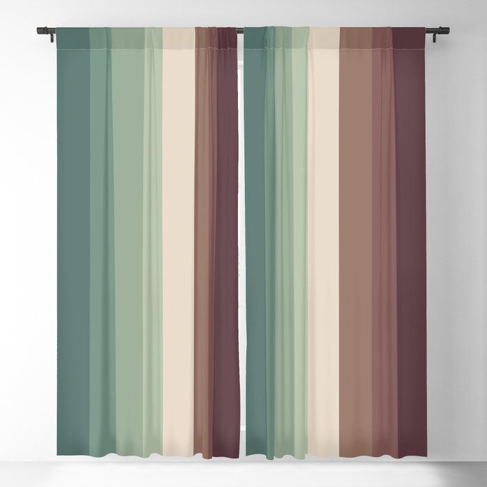 Autumn Season Color Pattern – Striped Fall Colors Blackout Curtain Ohaniki Within All Seasons Blackout Window Curtains (View 13 of 25)