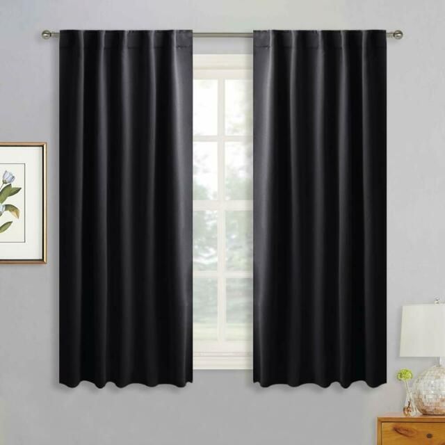 Back Tab & Rod Pocket Blackout Curtain Thermal Insulated Drape Bedroom, 2  Panel Inside Thermal Rod Pocket Blackout Curtain Panel Pairs (View 3 of 25)