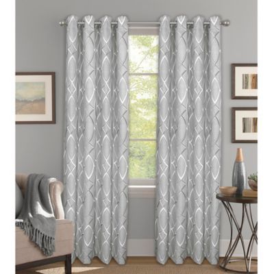 Bastille Lattice 108" Grommet 100% Blackout Window Curtain Inside The Curated Nomad Duane Jacquard Grommet Top Curtain Panel Pairs (View 9 of 25)