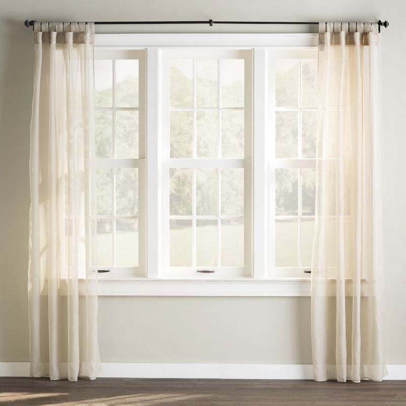 Bayport Appleton Solid Sheer Outdoor Tab Top Single Curtain Panel For Tab Top Sheer Single Curtain Panels (View 20 of 25)