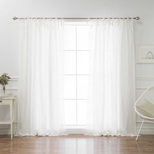 Belgian Flax Linen Curtain | Wayfair With Regard To French Linen Lined Curtain Panels (View 16 of 25)