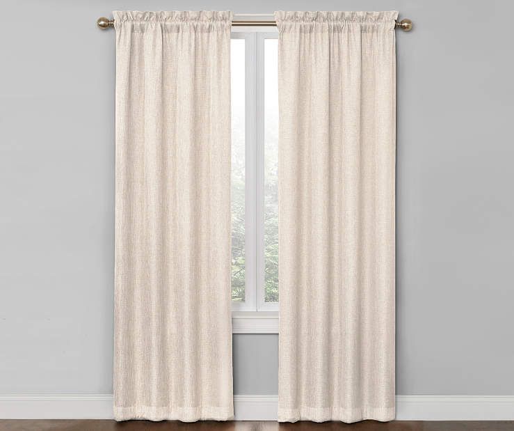 Bergen Beige Blackout Curtain Panel Pair, (84") At Big Lots For Curtain Panel Pairs (View 16 of 20)
