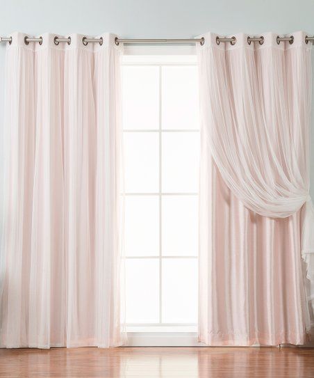 Best Home Fashion Light Pink Tulle & Blackout Curtain Panel With Mix And Match Blackout Blackout Curtains Panel Sets (View 8 of 25)