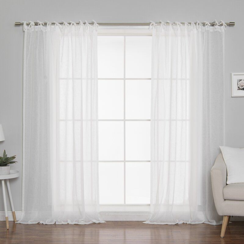 Best Sheer Curtains With Tie Tops | Decor & Design Ideas In With Elrene Jolie Tie Top Curtain Panels (View 23 of 25)