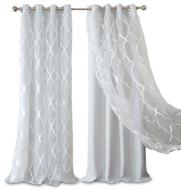 Bethany Single Window Curtain Panel, Fog, 52"x84" Intended For Solid Cotton True Blackout Curtain Panels (View 25 of 25)