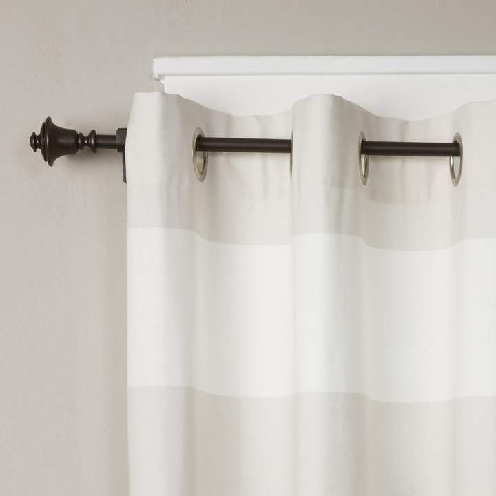 Birch Lane™ Heritage Buckwalter Single Curtain Rod And With Elowen White Twist Tab Voile Sheer Curtain Panel Pairs (View 22 of 26)