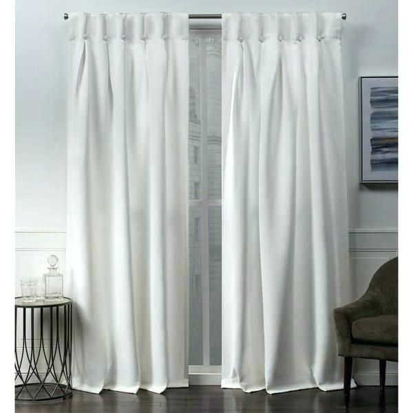 Black And Off White Curtains – Enterpriseldn With Regard To Sateen Woven Blackout Curtain Panel Pairs With Pinch Pleat Top (View 14 of 25)