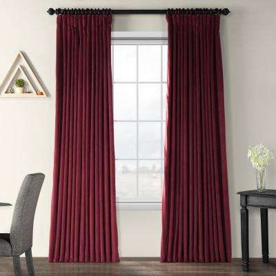 Blackout Signature Burgundy Doublewide Blackout Velvet Curtain – 100 In. W  X 108 In (View 25 of 25)