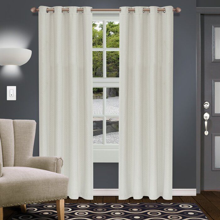 Blane Geometric Blackout Thermal Grommet Curtain Panel For Moroccan Style Thermal Insulated Blackout Curtain Panel Pairs (View 9 of 25)