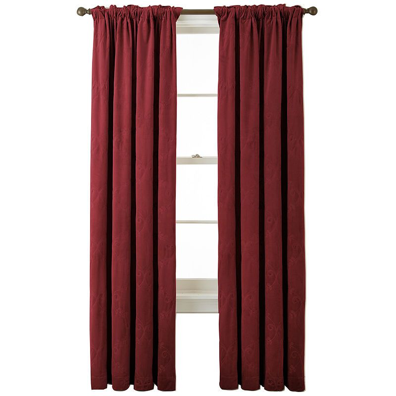 Bliss Velvet Embroidered Back Tab Curtain Panel | Products Regarding Tacoma Double Blackout Grommet Curtain Panels (View 14 of 25)