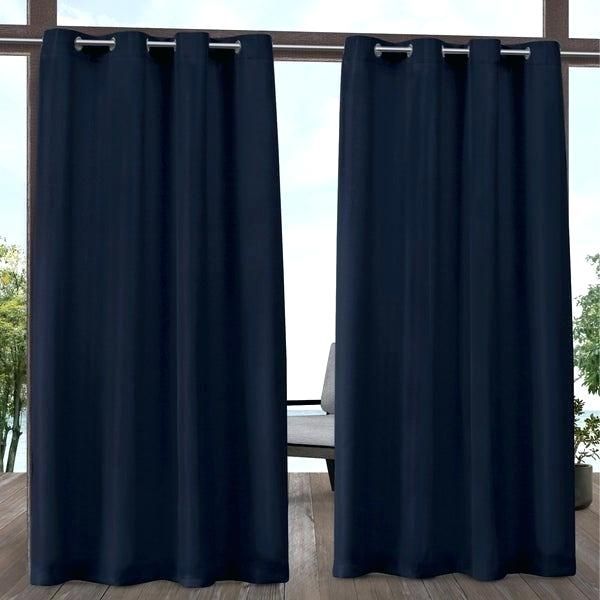 Blue Grommet Curtains – Adamrogan For Raw Silk Thermal Insulated Grommet Top Curtain Panel Pairs (View 20 of 25)