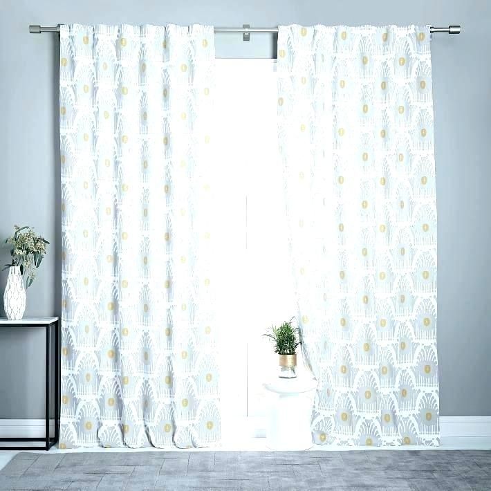 Blue Ikat Window Panels White Curtain Exclusive Fabrics Regarding Ikat Blue Printed Cotton Curtain Panels (View 10 of 25)