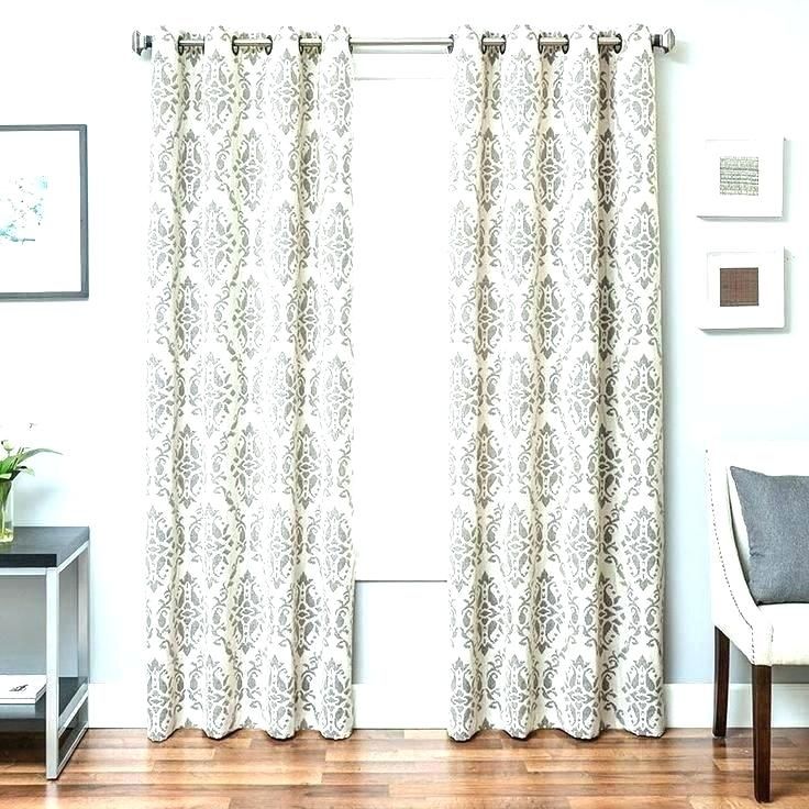 Blue Ikat Window Panels White Curtain Panel Inch Bronze For Ikat Blue Printed Cotton Curtain Panels (View 16 of 25)