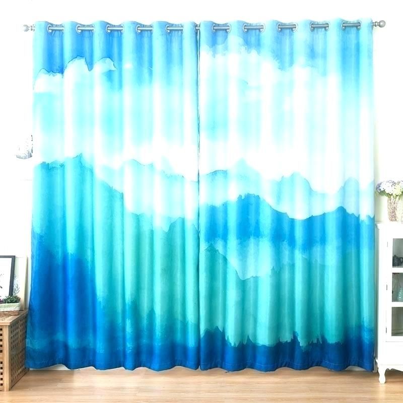 Blue Ombre Curtains – Feldavoice Throughout Ombre Embroidery Curtain Panels (View 24 of 25)