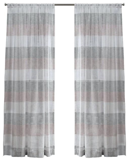Blush Curtain Panels – Suresidencia For Ocean Striped Window Curtain Panel Pairs With Grommet Top (View 19 of 25)