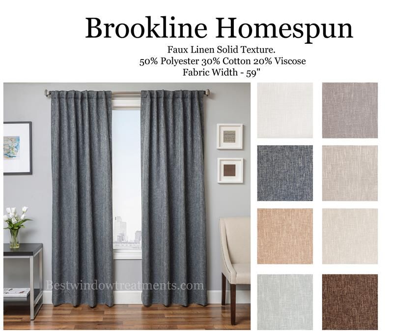 Brookline Linen Curtain Drapery Panels | Bestwindowtreatments For Luxury Collection Monte Carlo Sheer Curtain Panel Pairs (View 16 of 25)