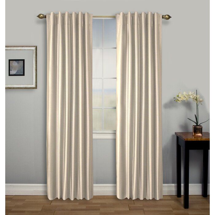 Budde Solid Room Darkening Thermal Back Tab Curtain Panels Intended For Emily Sheer Voile Solid Single Patio Door Curtain Panels (View 12 of 25)