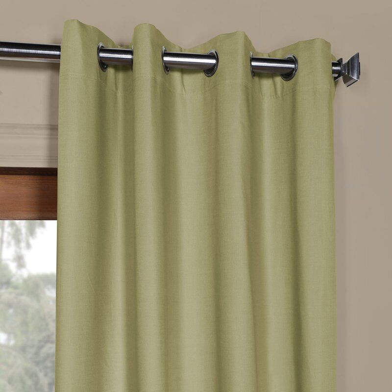 Bulah Solid Grommet Indoor Cotton Curtain Panel In Solid Cotton Curtain Panels (View 12 of 25)