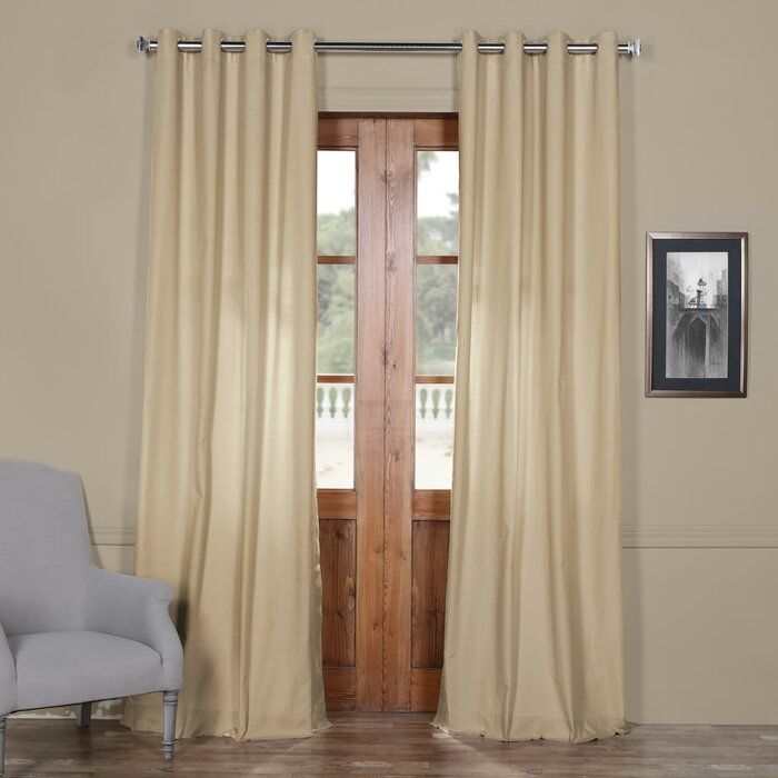 Bulah Solid Grommet Indoor Cotton Curtain Panel With Solid Cotton Curtain Panels (View 1 of 25)