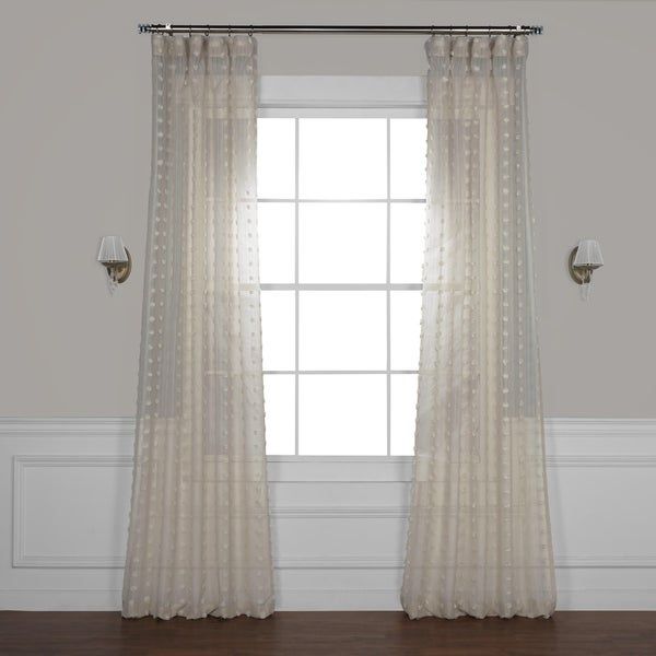 Buy Beige, Damask Curtains & Drapes Online At Overstock Pertaining To Miranda Haus Labrea Damask Jacquard Grommet Curtain Panels (View 8 of 12)