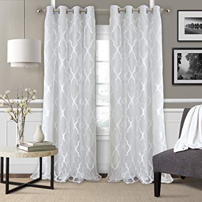 Buy Newbridge Elrene Bethany Sheer Lattice Pattern Curtain Intended For Catarina Layered Curtain Panel Pairs With Grommet Top (View 20 of 25)