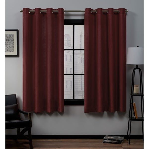 Buy Red, Polyester Curtains & Drapes Online At Overstock With Miranda Haus Labrea Damask Jacquard Grommet Curtain Panels (View 12 of 12)