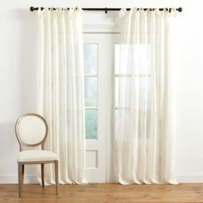 Buy Tie Top Sheer Curtains – Elsinle With Elrene Jolie Tie Top Curtain Panels (View 21 of 25)