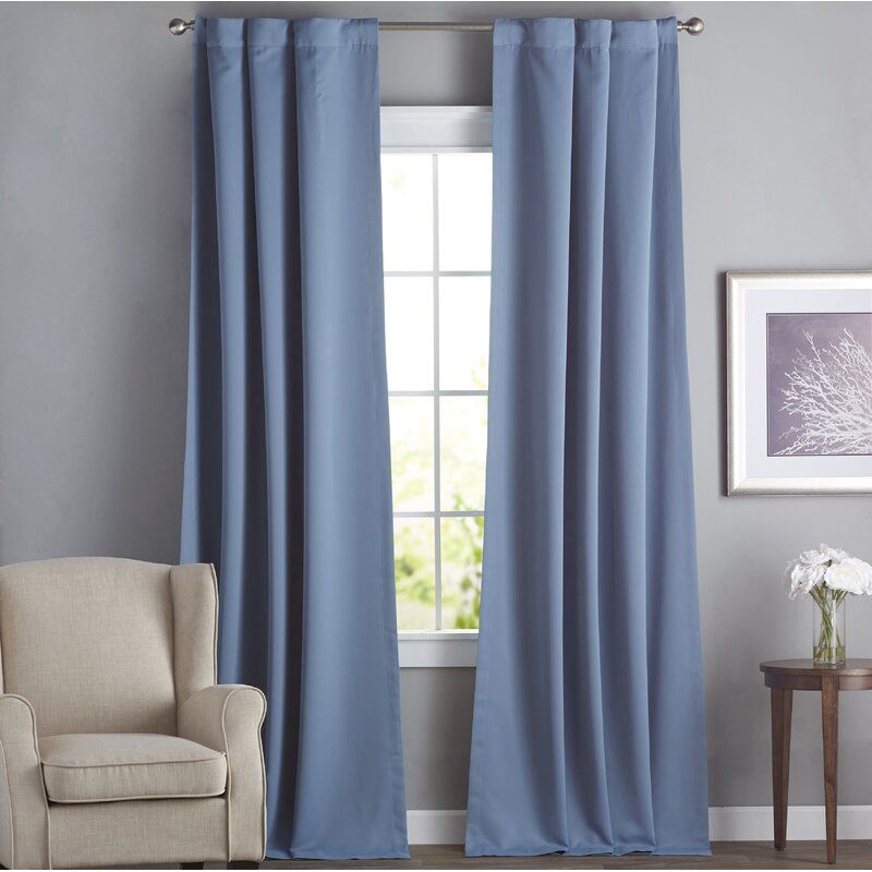 Cairo Solid Room Darkening Thermal Rod Pocket Panel Pair Regarding Thermal Rod Pocket Blackout Curtain Panel Pairs (View 6 of 25)