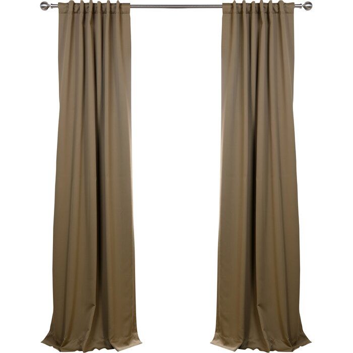 Cairo Solid Room Darkening Thermal Rod Pocket Panel Pair Within Cyrus Thermal Blackout Back Tab Curtain Panels (View 16 of 25)
