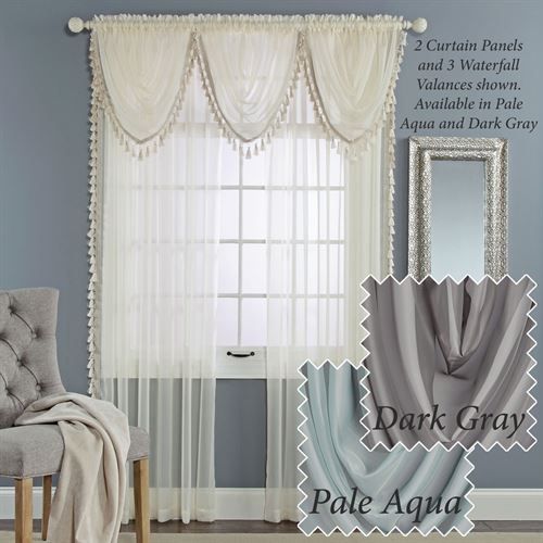 Charlotte Sheer Voile Window Treatment For Sheer Voile Waterfall Ruffled Tier Single Curtain Panels (View 21 of 25)
