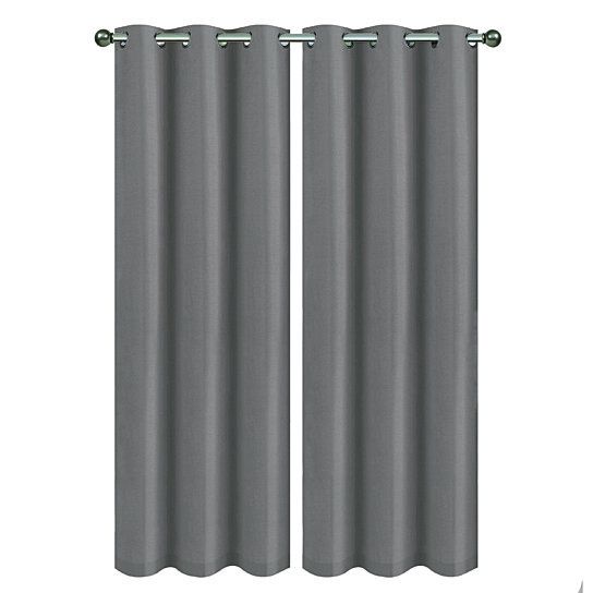 Chelsea Collection Foam Backed Blackout Panel Pair 76 Within Silvertone Grommet Thermal Insulated Blackout Curtain Panel Pairs (View 3 of 25)