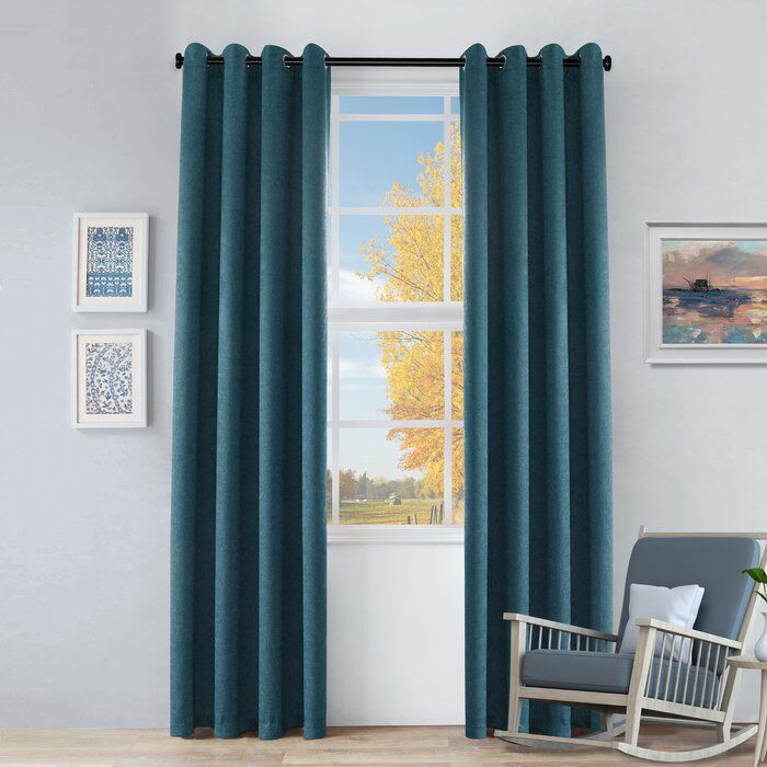 Cherri Solid Color Blackout Thermal Grommet Panel Pair With Antique Silver Grommet Top Thermal Insulated Blackout Curtain Panel Pairs (View 7 of 25)